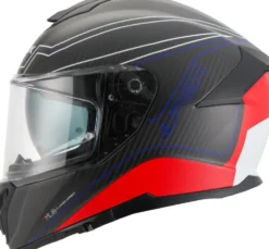APEX Hjälm FC500 Carbon Assen vit/röd/blå matt