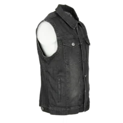 4Bikers Jeansväst Svart Tvättad