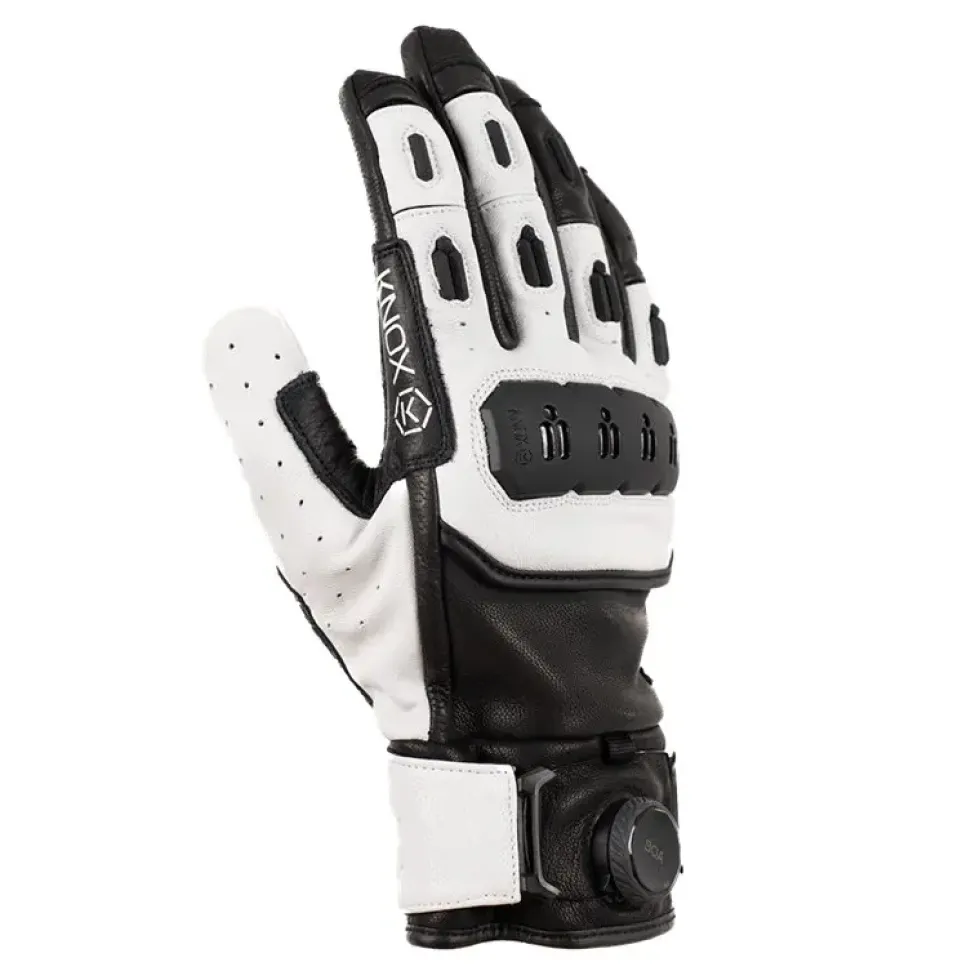 Handske Knox Orsa Leather Mk3 Svart/Vit