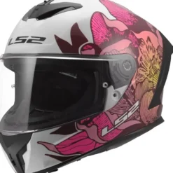 Hjälm Ls2 Ff820 Rapid Iii Poppies Ii Vit/Rosa